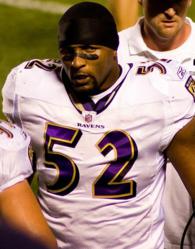 Ray Lewis on the field
